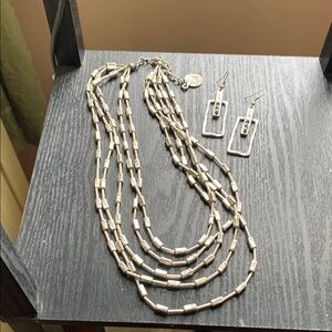 Silver Multi-Strand Necklace with Elegant Design